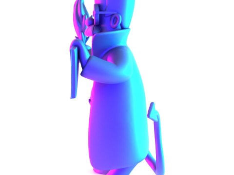 3D Printing Devil Ned Flanders toy Modelo 3D