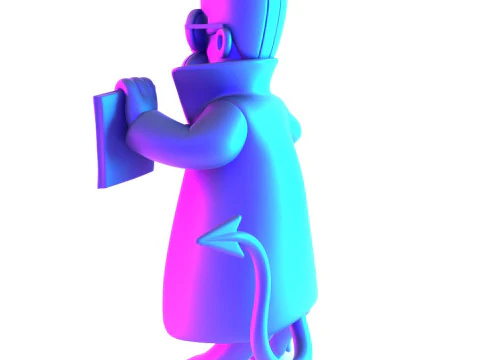 3D Printing Devil Ned Flanders toy 3D Model
