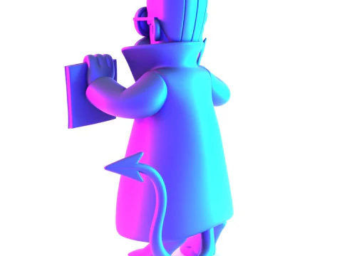3D Printing Devil Ned Flanders toy 3D Model