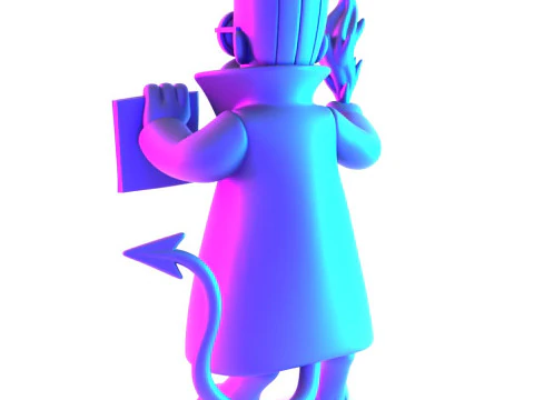 3D Printing Devil Ned Flanders toy 3D Model