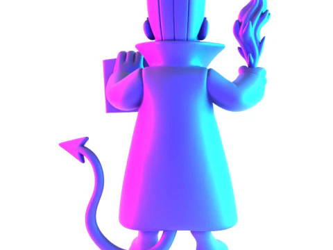 3D Printing Devil Ned Flanders toy 3D Model