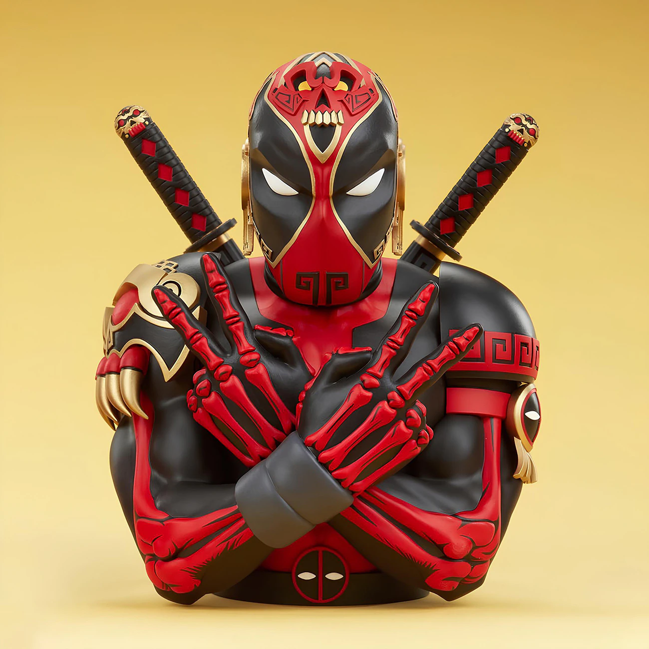 3D Printing Aztec Deadpool Mexican Maya toy 3D Model .c4d .max .obj .3ds .fbx .stl .blend 