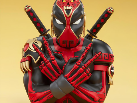 3D Printing Aztec Deadpool Mexican Maya toy 3Dモデル