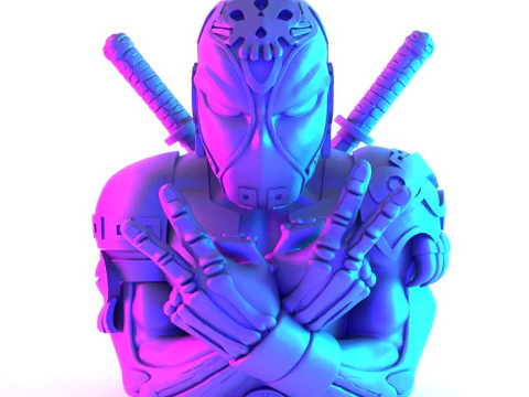 3D Printing Aztec Deadpool Mexican Maya toy 3D Model
