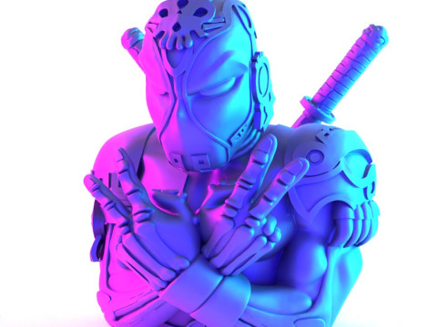 3D Printing Aztec Deadpool Mexican Maya toy 3D Model
