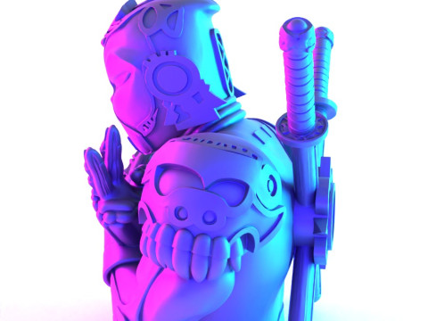 3D Printing Aztec Deadpool Mexican Maya toy 3D Model