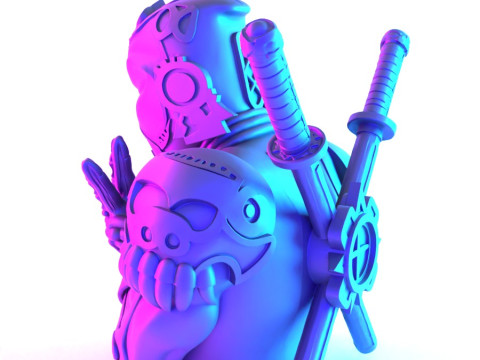 3D Printing Aztec Deadpool Mexican Maya toy 3D Model