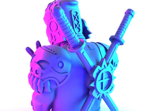 3D Printing Aztec Deadpool Mexican Maya toy 3D Model