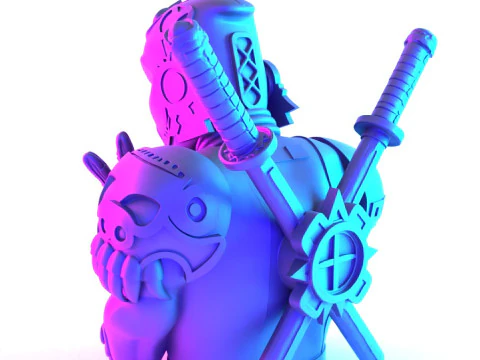 3D Printing Aztec Deadpool Mexican Maya toy 3D Model