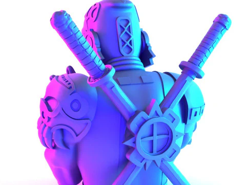 3D Printing Aztec Deadpool Mexican Maya toy 3D Model