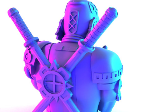 3D Printing Aztec Deadpool Mexican Maya toy 3D Model