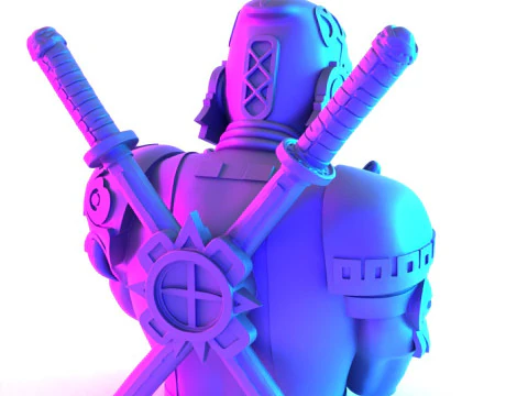 3D Printing Aztec Deadpool Mexican Maya toy 3D Model