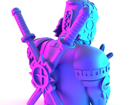 3D Printing Aztec Deadpool Mexican Maya toy 3D Model