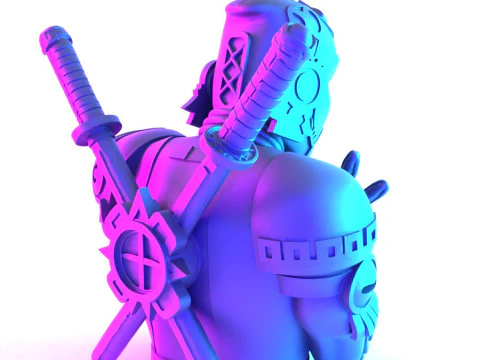 3D Printing Aztec Deadpool Mexican Maya toy 3D Model