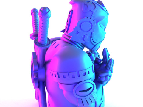 3D Printing Aztec Deadpool Mexican Maya toy 3D Model
