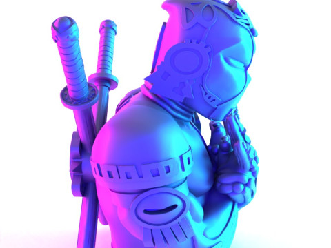 3D Printing Aztec Deadpool Mexican Maya toy 3D Model