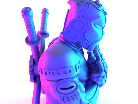 3D Printing Aztec Deadpool Mexican Maya toy 3D Model