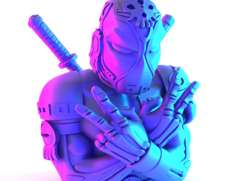 3D Printing Aztec Deadpool Mexican Maya toy 3D Model