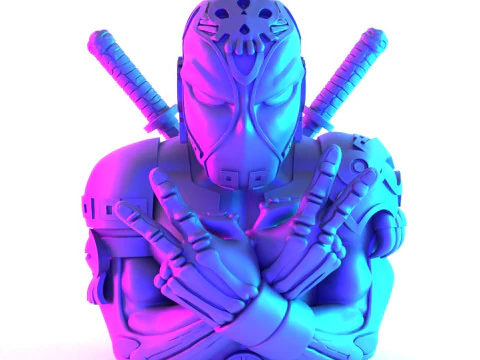 3D Printing Aztec Deadpool Mexican Maya toy 3D Model