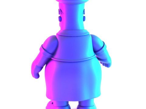 Іграшка з 3D-друком Товстий Гомер Сімпсон у тропічній квітковій сукні 3D Модель