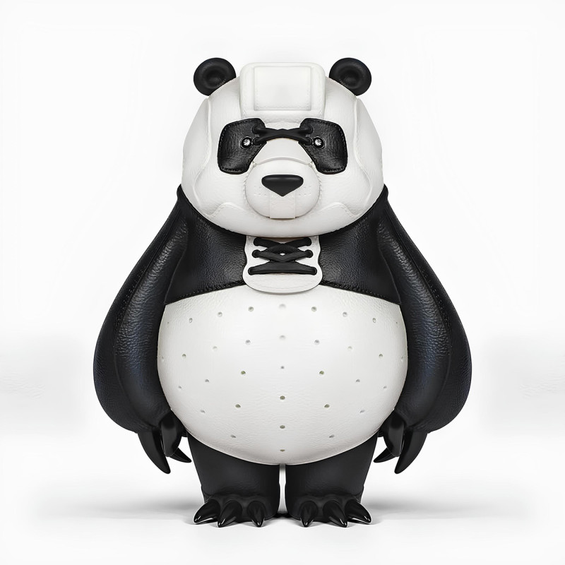 3D Printing Panda assembled from sneaker pieces toy Modelo 3D .c4d .max .obj .3ds .fbx .stl .blend 