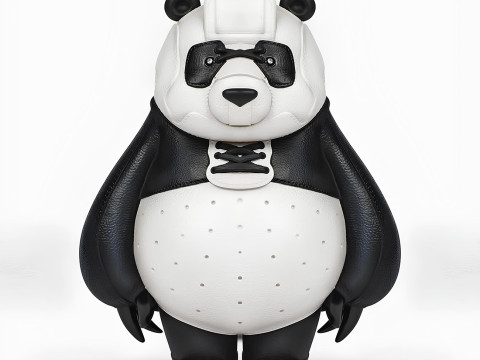 3D Printing Panda assembled from sneaker pieces toy Modelo 3D