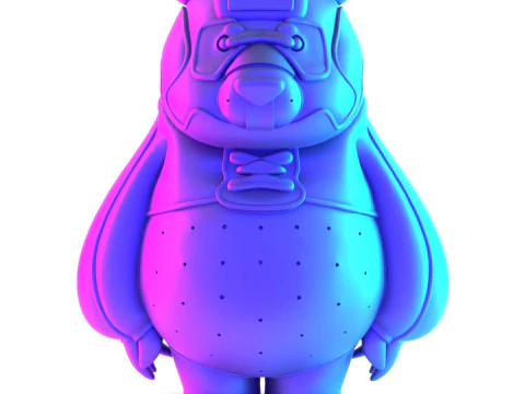 3D Printing Panda assembled from sneaker pieces toy 3D Model