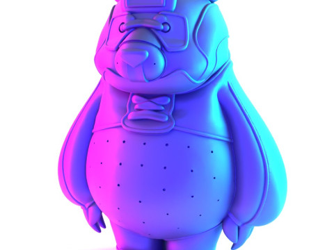 3D Printing Panda assembled from sneaker pieces toy Modelo 3D