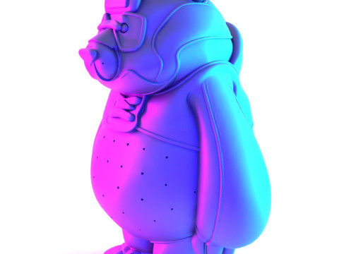 3D Printing Panda assembled from sneaker pieces toy Modelo 3D