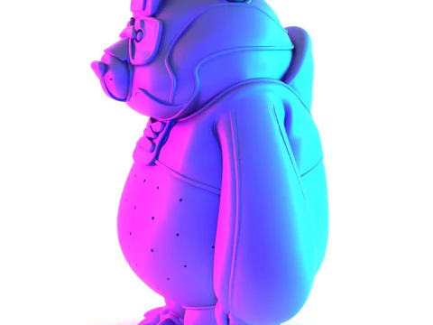 3D Printing Panda assembled from sneaker pieces toy 3D Model