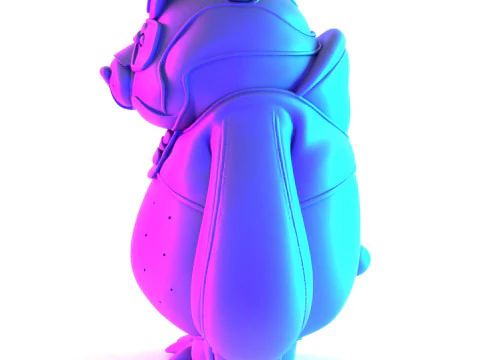 3D Printing Panda assembled from sneaker pieces toy 3D Model