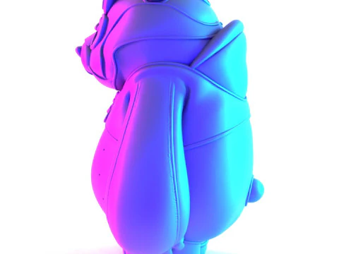 3D Printing Panda assembled from sneaker pieces toy 3D Model