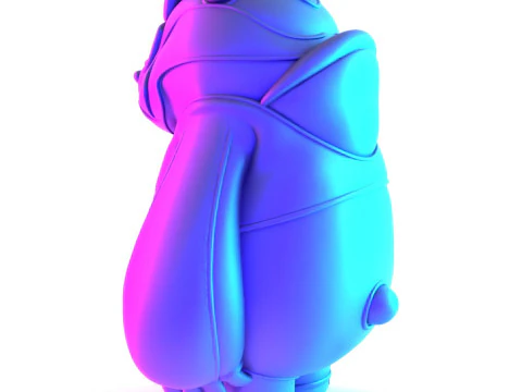 3D Printing Panda assembled from sneaker pieces toy 3D Model