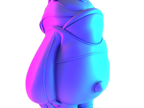 3D Printing Panda assembled from sneaker pieces toy Modelo 3D