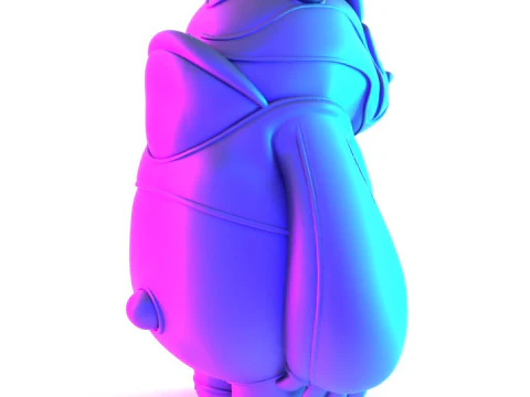 3D Printing Panda assembled from sneaker pieces toy 3D Model
