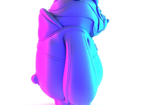 3D Printing Panda assembled from sneaker pieces toy Modelo 3D