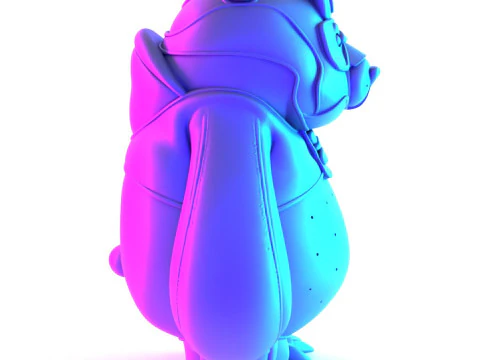 3D Printing Panda assembled from sneaker pieces toy 3D Model