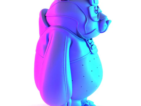 3D Printing Panda assembled from sneaker pieces toy 3D Model