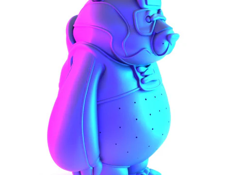 3D Printing Panda assembled from sneaker pieces toy 3D Model