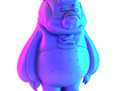 3D Printing Panda assembled from sneaker pieces toy 3D Model