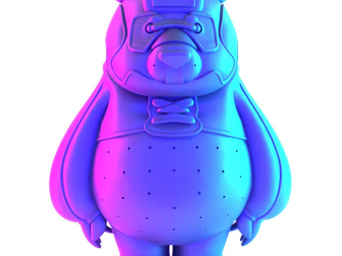 3D Printing Panda assembled from sneaker pieces toy 3D Model
