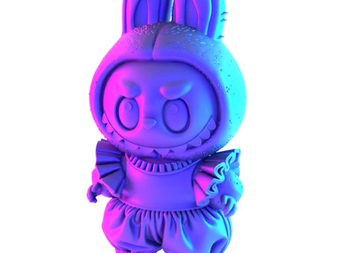 3D Printing Labubu Tutu Skirt toy 3D Model