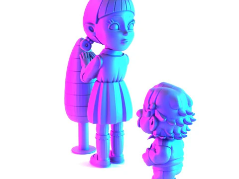 3D Printing Squid Game Super Mario 456 Player Princess Peach toy 3D Model