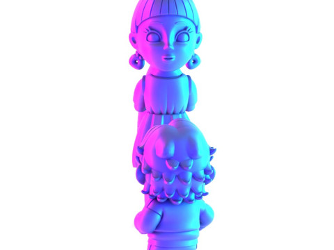 3D Printing Squid Game Super Mario 456 Player Princess Peach toy 3Dモデル
