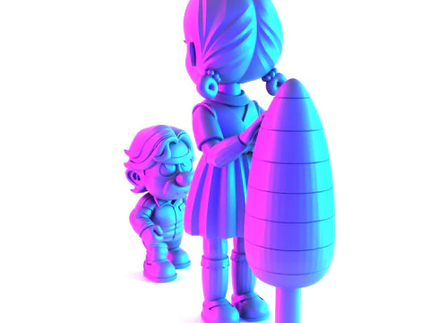3D Printing Squid Game Super Mario 456 Player Princess Peach toy 3D Model
