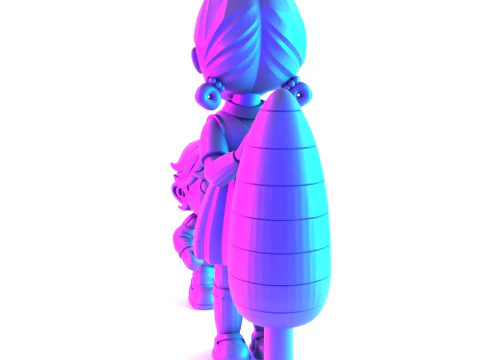 3D Printing Squid Game Super Mario 456 Player Princess Peach toy 3D Model