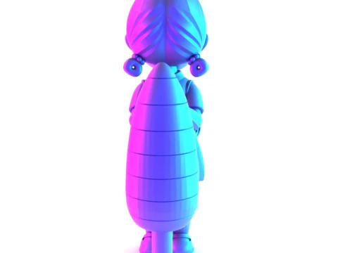 3D Printing Squid Game Super Mario 456 Player Princess Peach toy 3D Model