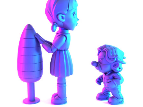 3D Printing Squid Game Super Mario 456 Player Princess Peach toy 3Dモデル