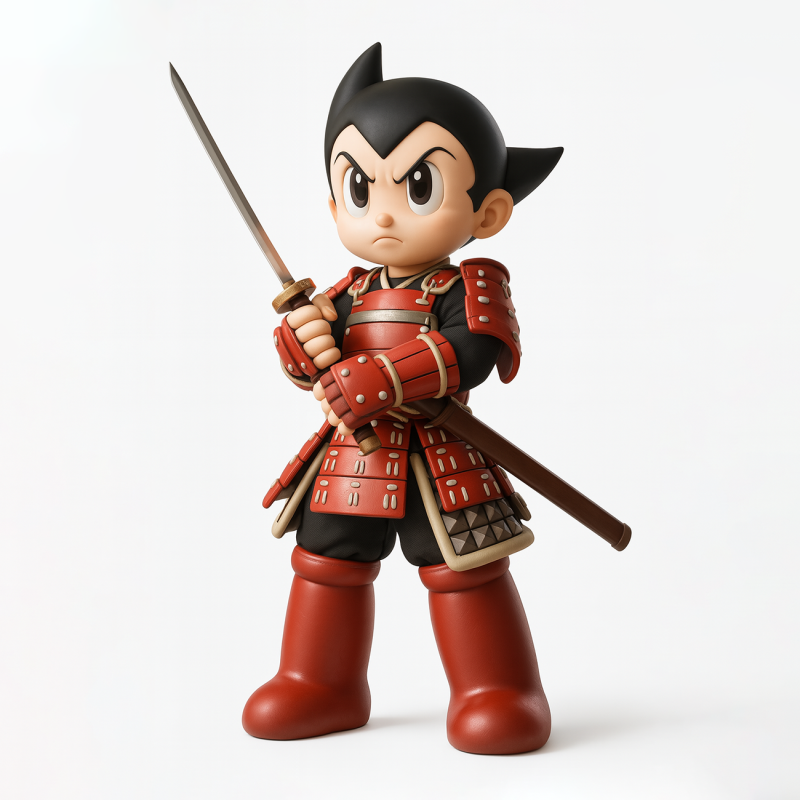 3D Printing Japanese Astroboy Samurai toy 3D Модель .c4d .max .obj .3ds .fbx .stl .blend