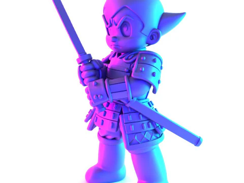3D Printing Japanese Astroboy Samurai toy 3D Model